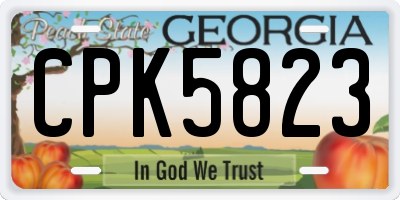 GA license plate CPK5823