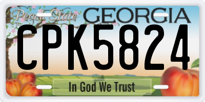 GA license plate CPK5824