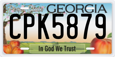 GA license plate CPK5879