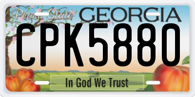 GA license plate CPK5880