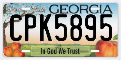 GA license plate CPK5895
