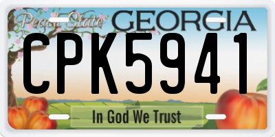 GA license plate CPK5941
