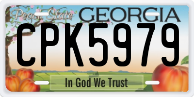 GA license plate CPK5979