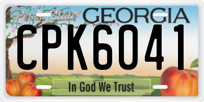 GA license plate CPK6041