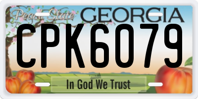 GA license plate CPK6079