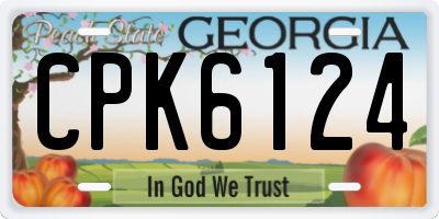 GA license plate CPK6124