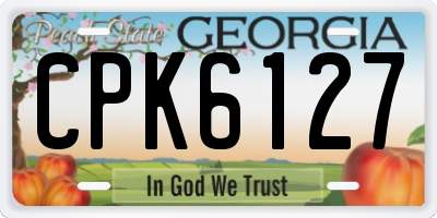 GA license plate CPK6127