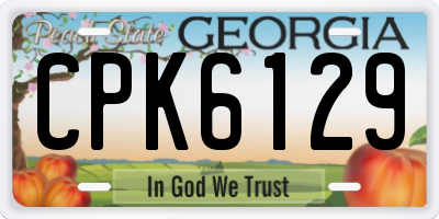 GA license plate CPK6129
