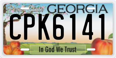 GA license plate CPK6141