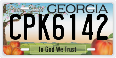 GA license plate CPK6142