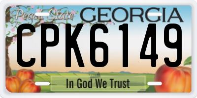 GA license plate CPK6149