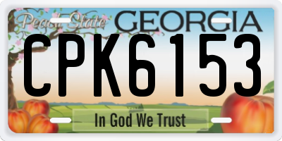 GA license plate CPK6153