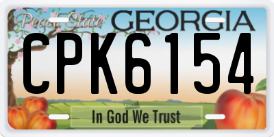 GA license plate CPK6154