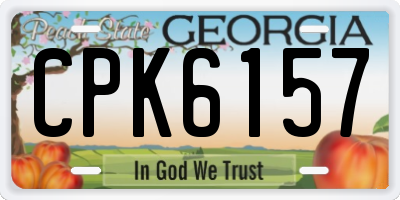 GA license plate CPK6157