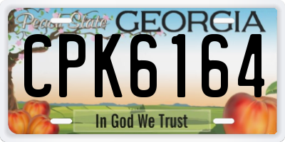 GA license plate CPK6164