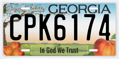 GA license plate CPK6174