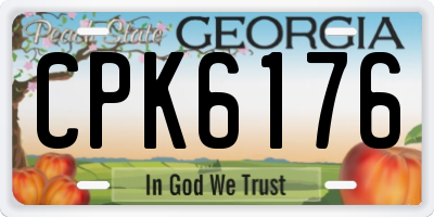 GA license plate CPK6176