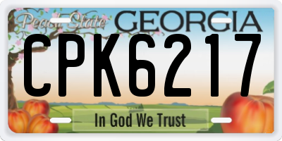 GA license plate CPK6217