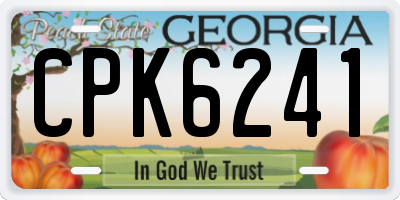 GA license plate CPK6241