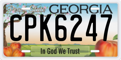GA license plate CPK6247