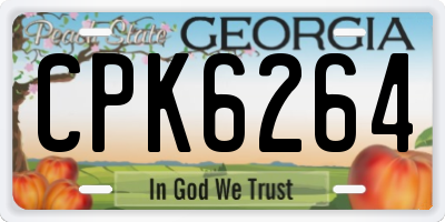 GA license plate CPK6264