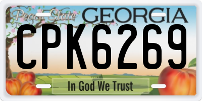 GA license plate CPK6269