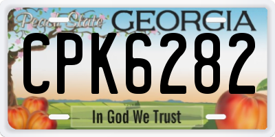 GA license plate CPK6282