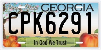 GA license plate CPK6291