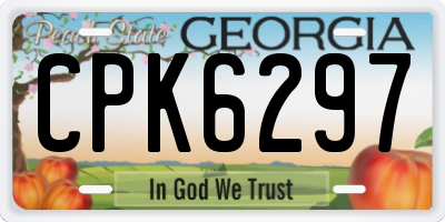 GA license plate CPK6297