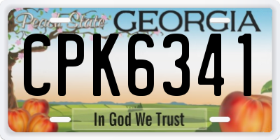 GA license plate CPK6341