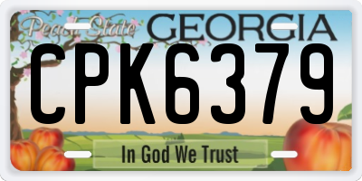 GA license plate CPK6379