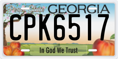 GA license plate CPK6517