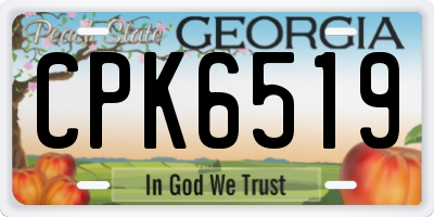 GA license plate CPK6519