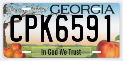 GA license plate CPK6591