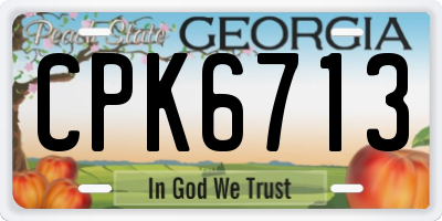 GA license plate CPK6713
