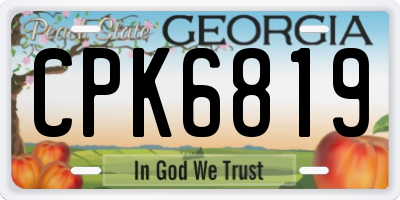 GA license plate CPK6819