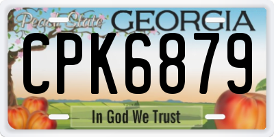GA license plate CPK6879