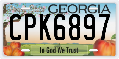 GA license plate CPK6897