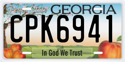 GA license plate CPK6941