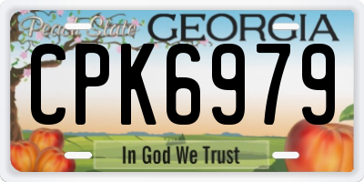 GA license plate CPK6979