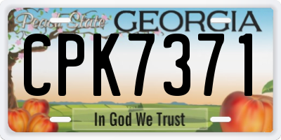 GA license plate CPK7371
