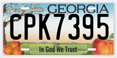 GA license plate CPK7395