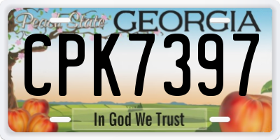 GA license plate CPK7397
