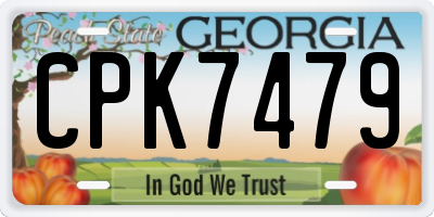 GA license plate CPK7479