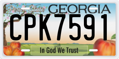 GA license plate CPK7591