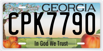 GA license plate CPK7790