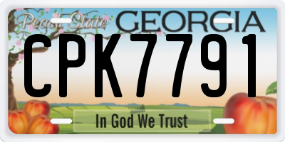 GA license plate CPK7791