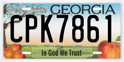 GA license plate CPK7861