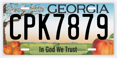 GA license plate CPK7879