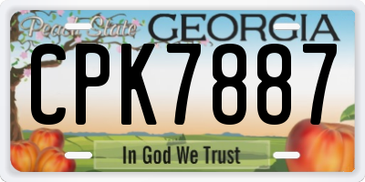 GA license plate CPK7887